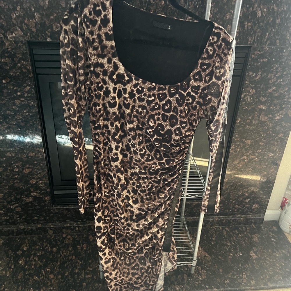 Chic Leopard Long Sleeve Dress